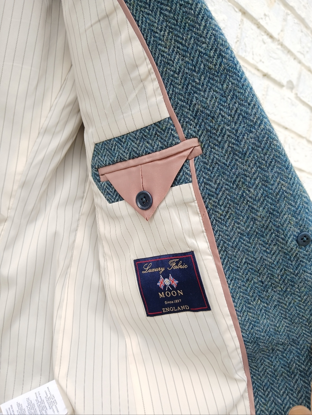 J. Crew Campbell Blazer Wool Blue Herringbone - Picture 5 of 9